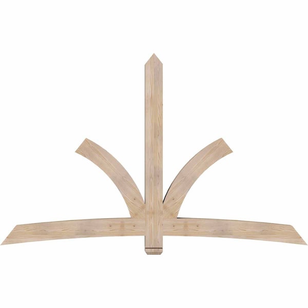 Ekena Millwork Davenport Smooth Timber Gable Bracket, Douglas Fir, 96"W x 60"H x 5 1/2"D x 5 1/2"F, 15/12 Pitch GBW096X60X0606DAV00SDF - main